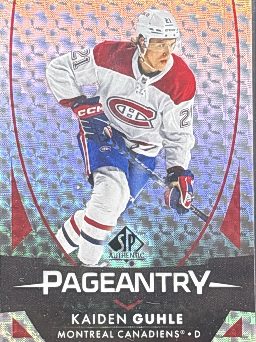 Upper Deck Pageantry Kaiden Guhle Hockey Card